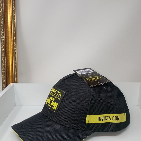 Invicta Racing Team Black & Yellow Baseball Snapback Cap - Picture 7 of 12